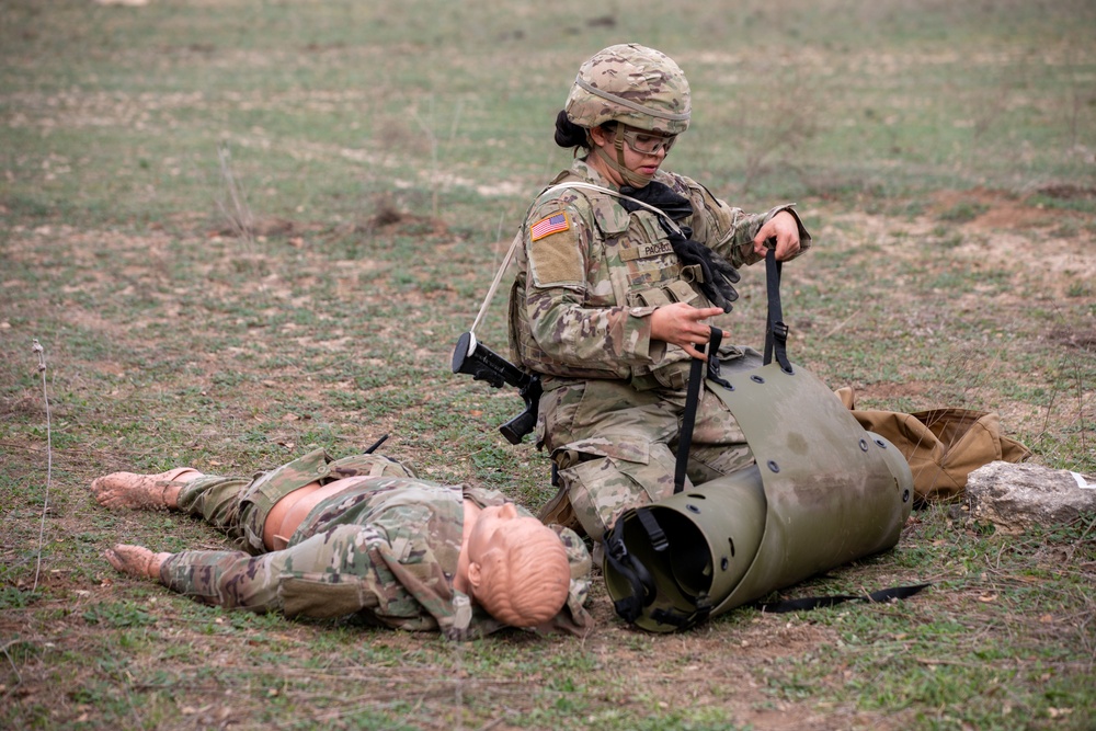 Soldiers with the Medical Readiness Battalion compete for a chance to go to the Medical Readiness Command, West: Best Leader Competition.