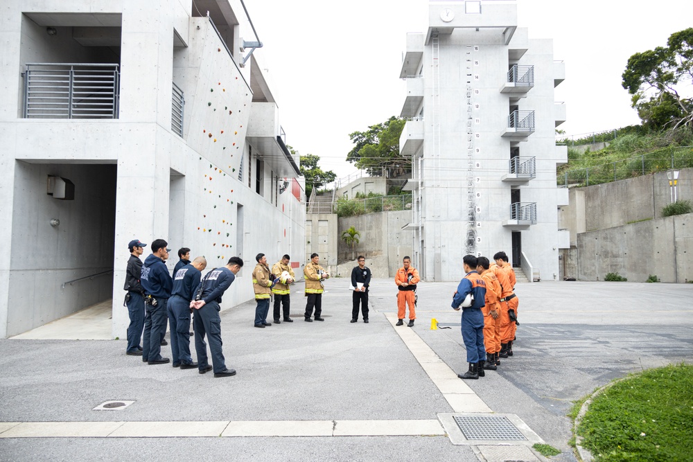 MCIPAC Fire and Emergency Services and Urasoe City firefighters train together in bilateral HAZMAT event