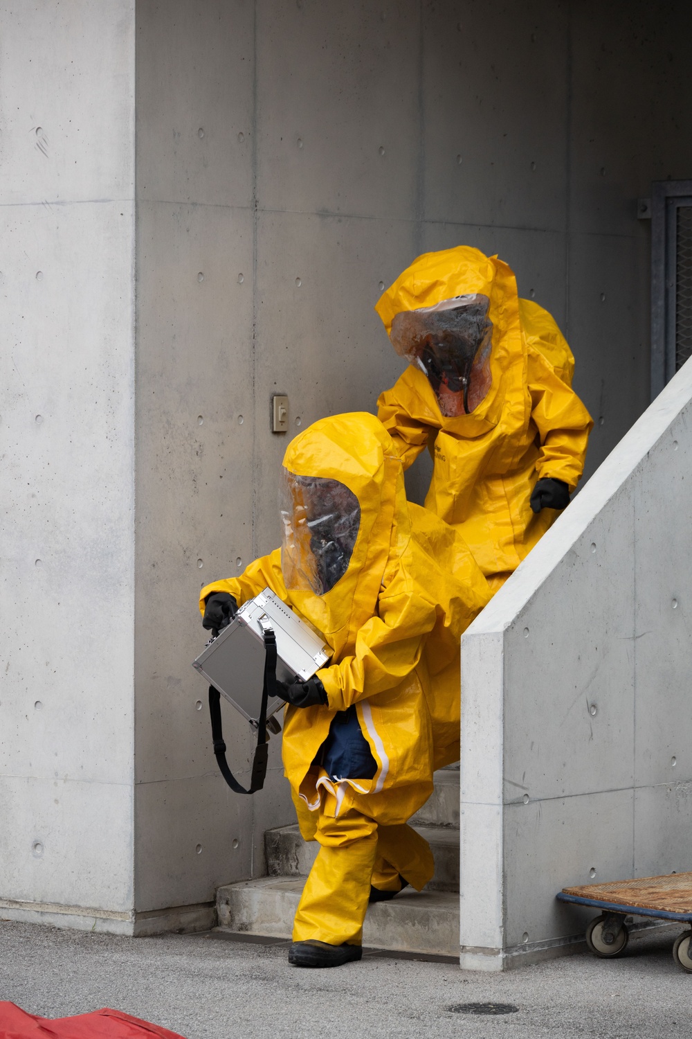 MCIPAC Fire and Emergency Services and Urasoe City firefighters train together in bilateral HAZMAT event