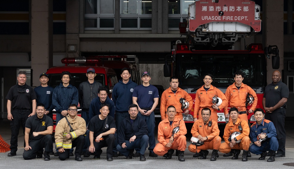 MCIPAC Fire and Emergency Services and Urasoe City firefighters train together in bilateral HAZMAT event