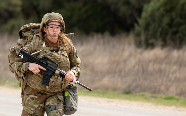 Soldiers with the Medical Readiness Battalion compete for a chance to go to the Medical Readiness Command, West: Best Leader Competition.
