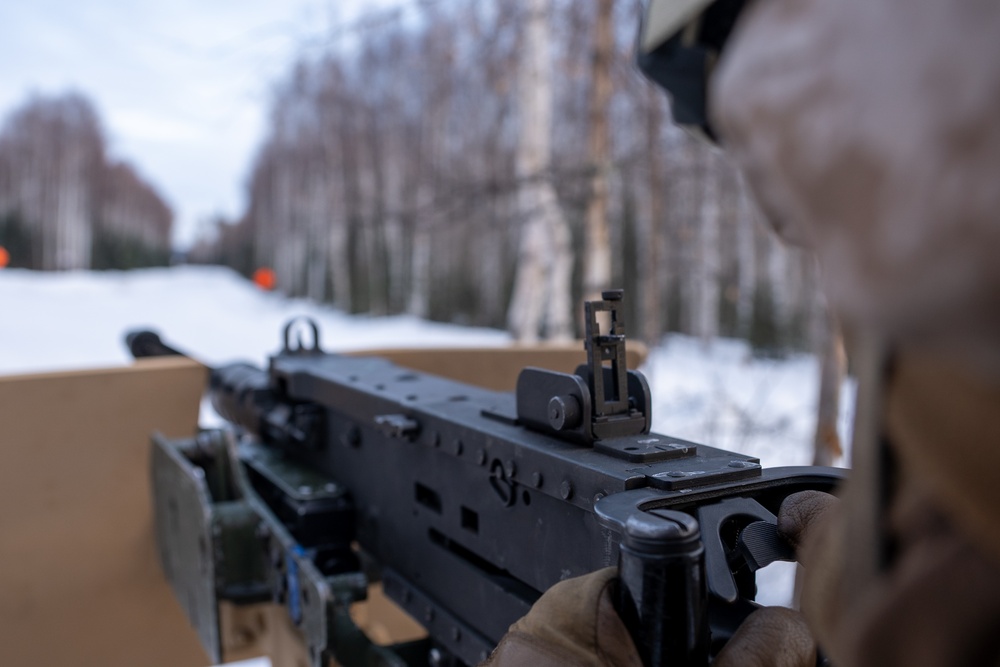 ARCTIC EDGE 2024: Fox 2/14 Marines provide security during HIMARS resupply