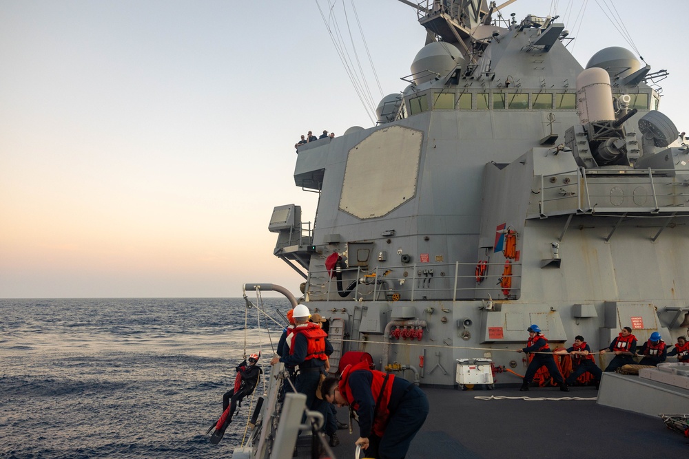 USS Higgins Man Overboard Drill