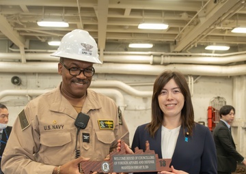 Committee of Foreign Affairs and Defense (House of Councillors, The National Diet of Japan)’s visit onboard USS New Orleans (LPD 18)