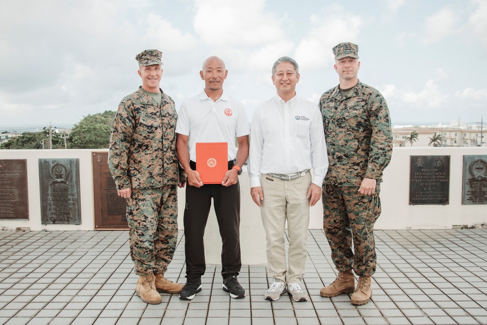 President, founder of Okinawa Lifesaving Association, Japan Water Patrol receives award from MCIPAC commanding general