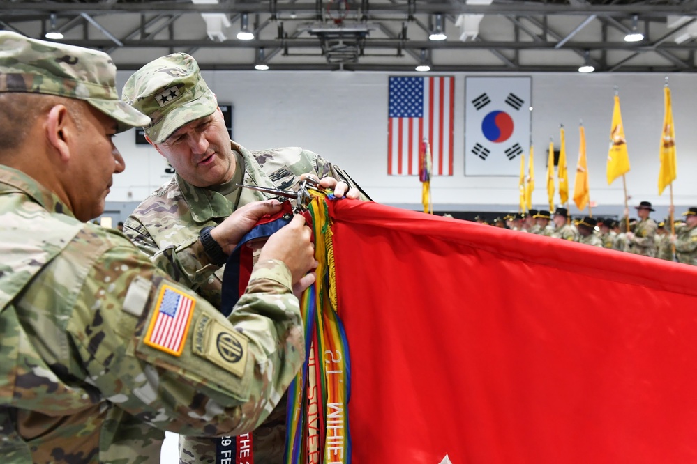 3rd Cavalry Regiment uncases colors in Korea