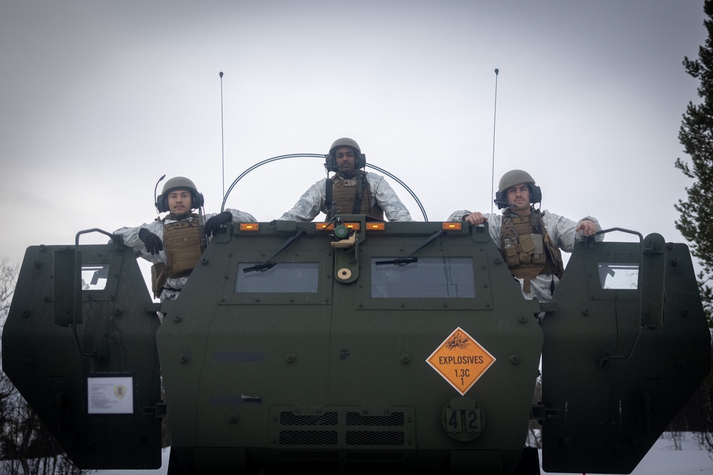 U.S. Marines of 2nd Battalion, 10th Marine Regiment train with HIMARS in Norway in preparation for Exercise Nordic Response 24