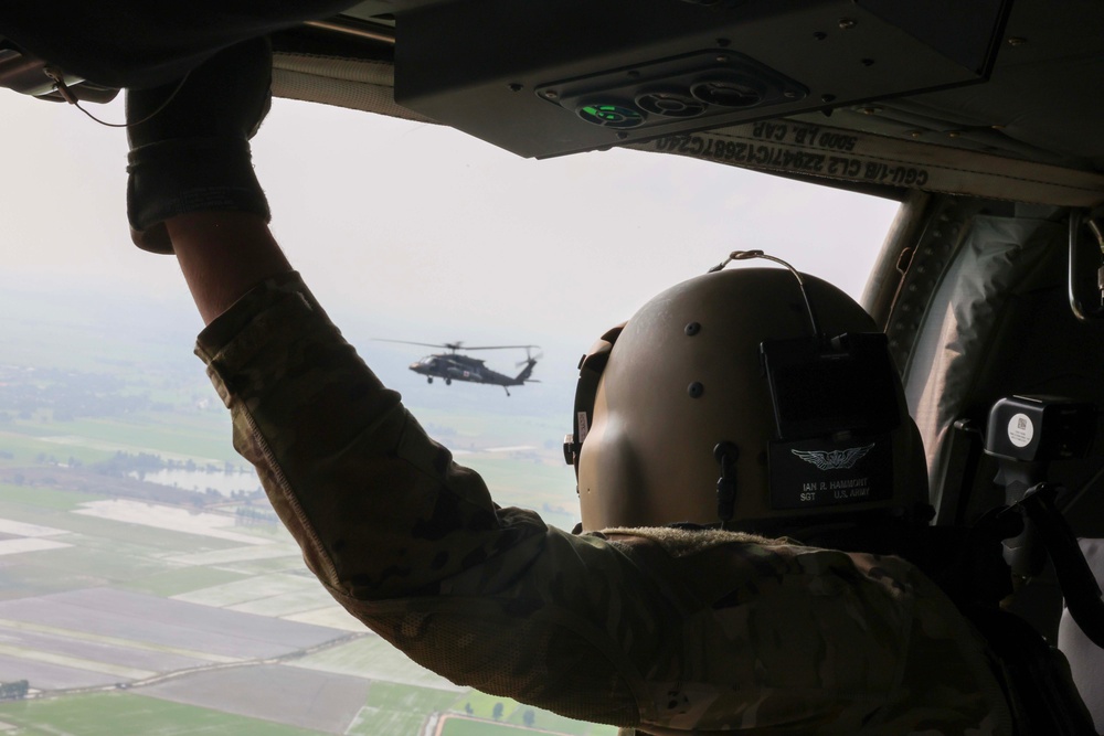 16th CAB Medical Evacuation (MEDEVAC) training with 2-2 SBCT in Sa Kaeo Province for Cobra Gold 2024