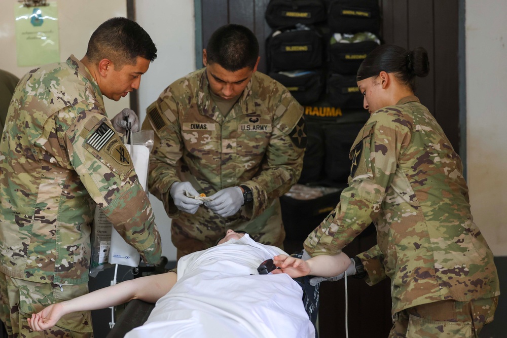 16th CAB Medical Evacuation (MEDEVAC) training with 2-2 SBCT in Sa Kaeo Province for Cobra Gold 2024