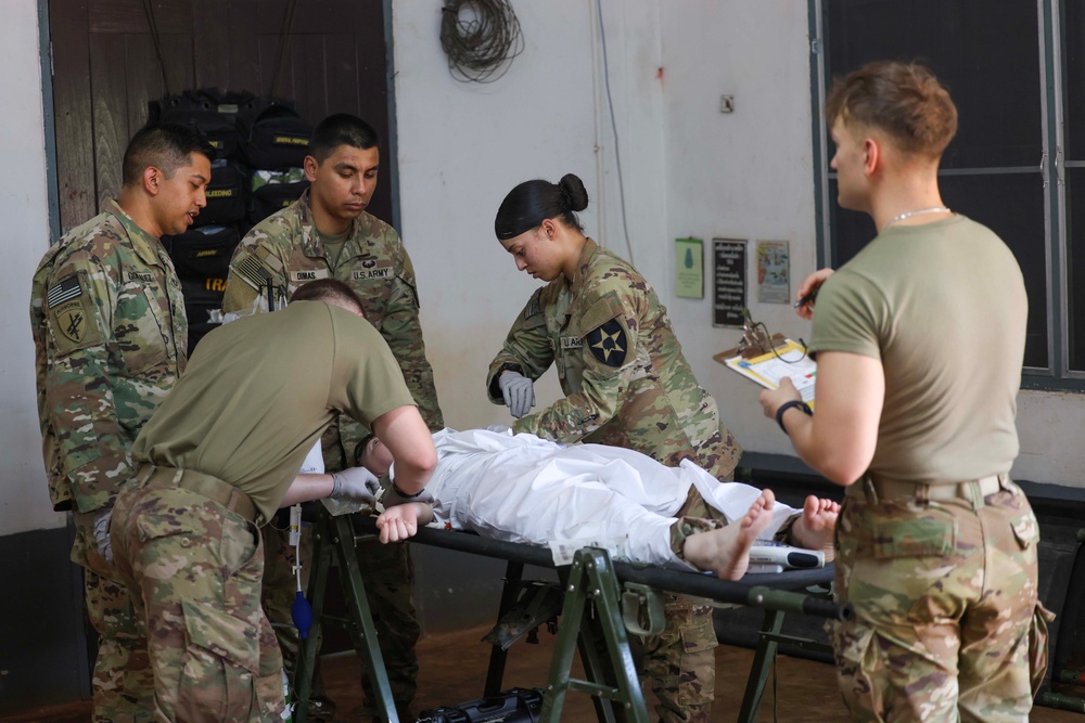 16th CAB Medical Evacuation (MEDEVAC) training with 2-2 SBCT in Sa Kaeo Province for Cobra Gold 2024
