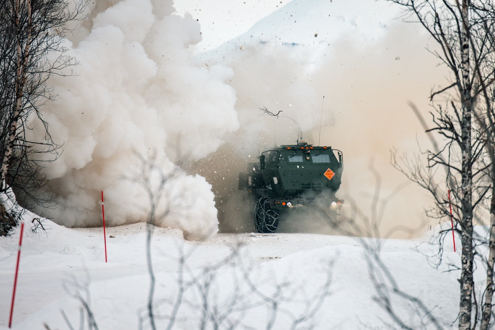 U.S. Marines of 2nd Battalion, 10th Marine Regiment train with HIMARS in Norway in preparation for Exercise Nordic Response 24