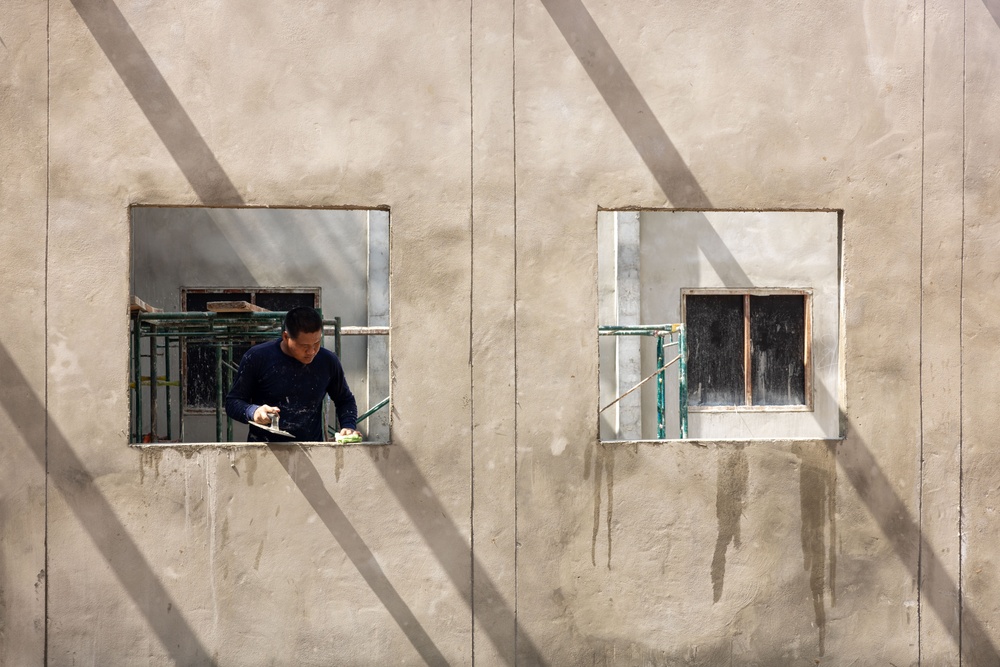 Cobra Gold 24; Marines with Marine Wing Support Squadron 171 begin electrical work at the Ban Prakaet School