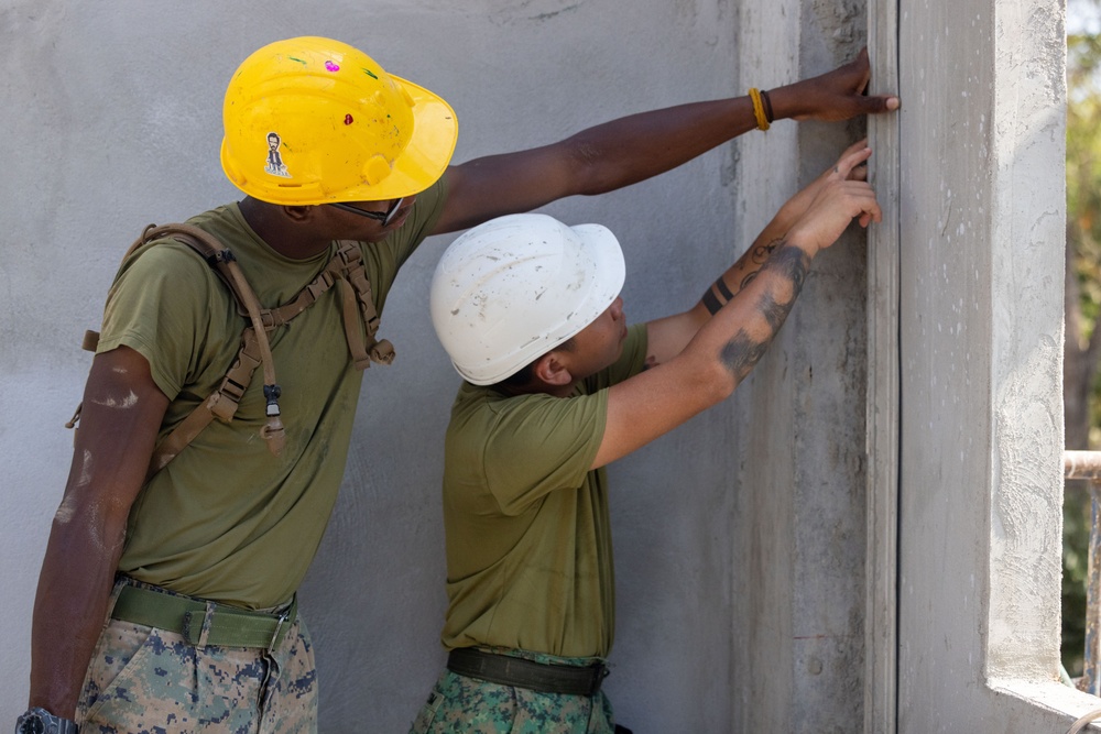 Cobra Gold 24; Marines with Marine Wing Support Squadron 171 begin electrical work at the Ban Prakaet School