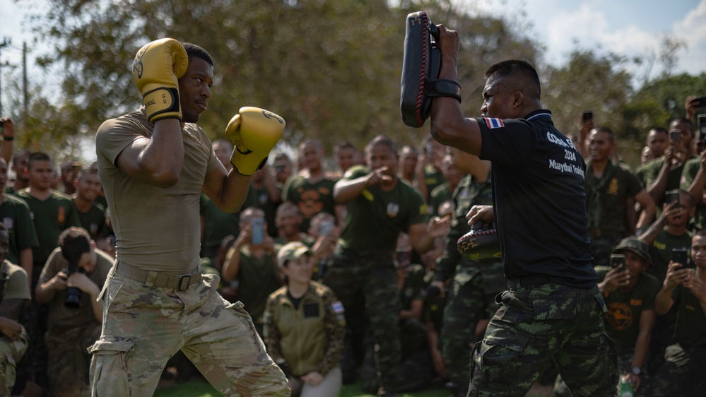 Royal Thai Army shares Muay Thai lesson with 2-2 SBCT Soldiers