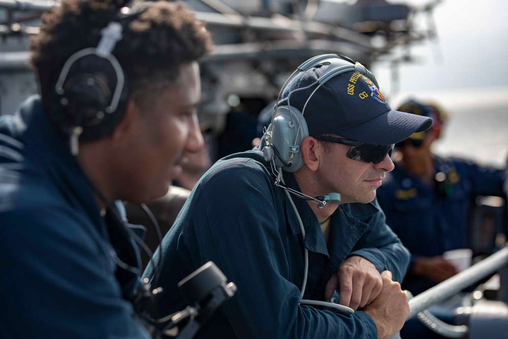 USS Philippine Sea Conducts a Replenishment-At-Sea with the USNS Supply in the Red Sea