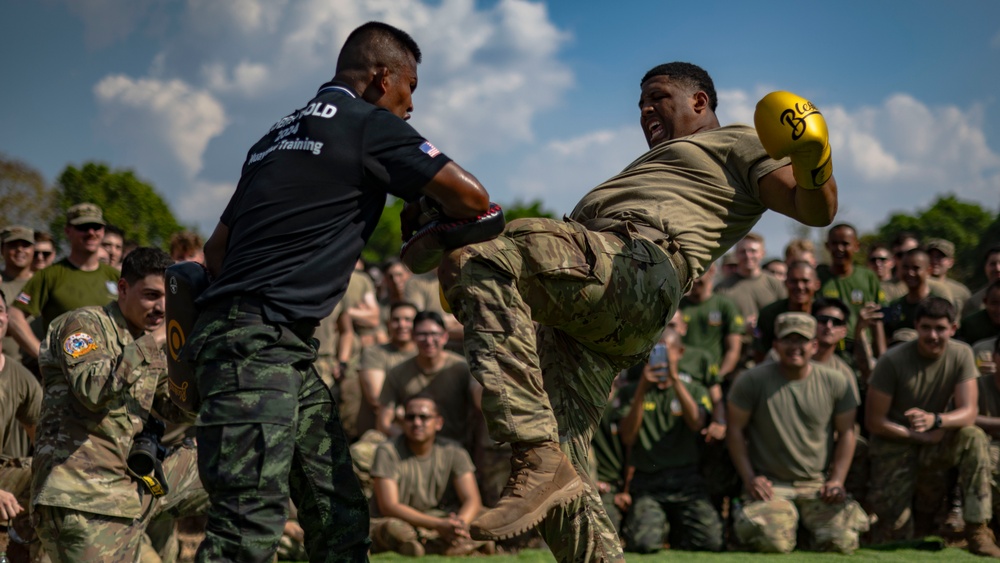 Royal Thai Army shares Muay Thai lesson with 2-2 SBCT Soldiers