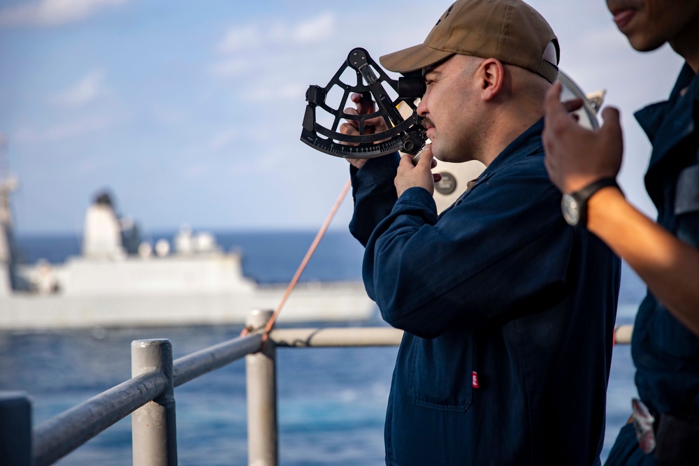 USS Philippine Sea Conducts Replenishment-at-Sea with USNS Supply in the Red Sea