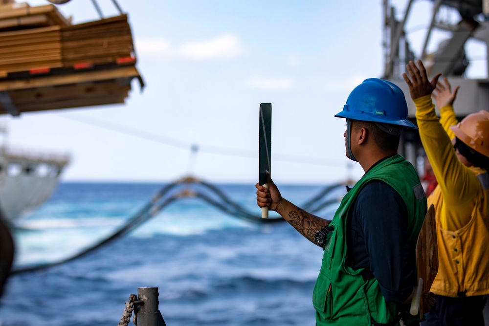 USS Philippine Sea Conducts Replenishment-at-Sea with USNS Supply in the Red Sea