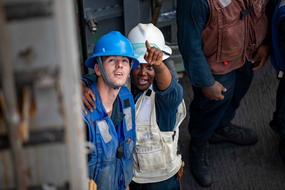 USS Philippine Sea Conducts Replenishment-at-Sea with USNS Supply in the Red Sea