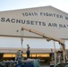 Depot team removes F-15 wing as 104FW prepares for conversion