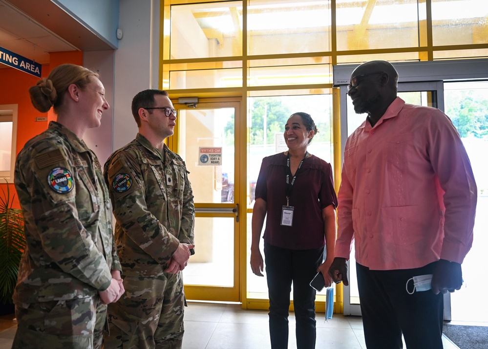 Minister of Health visits LAMAT medical assistance team in St. Lucia