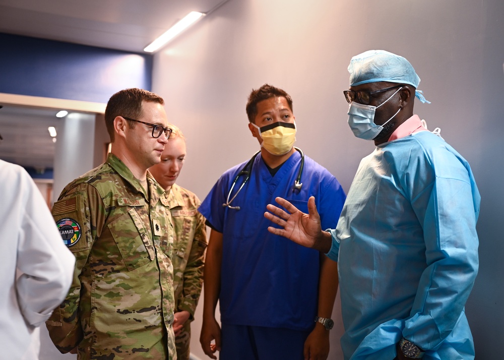 Minister of Health visits LAMAT medical assistance team in St. Lucia