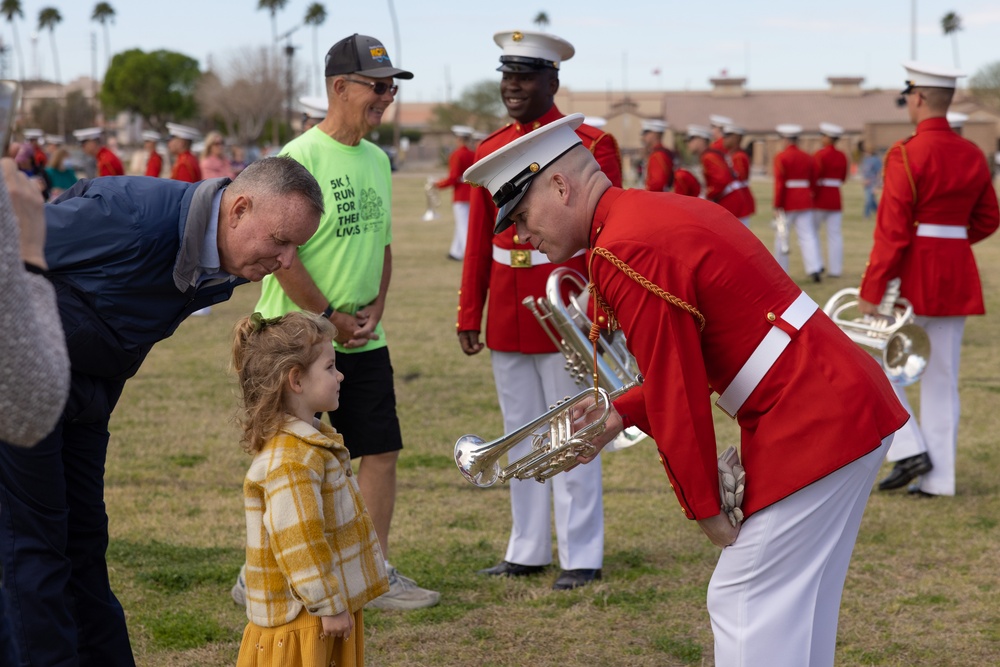 The Battle Color Detachment performs at MCAS Yuma