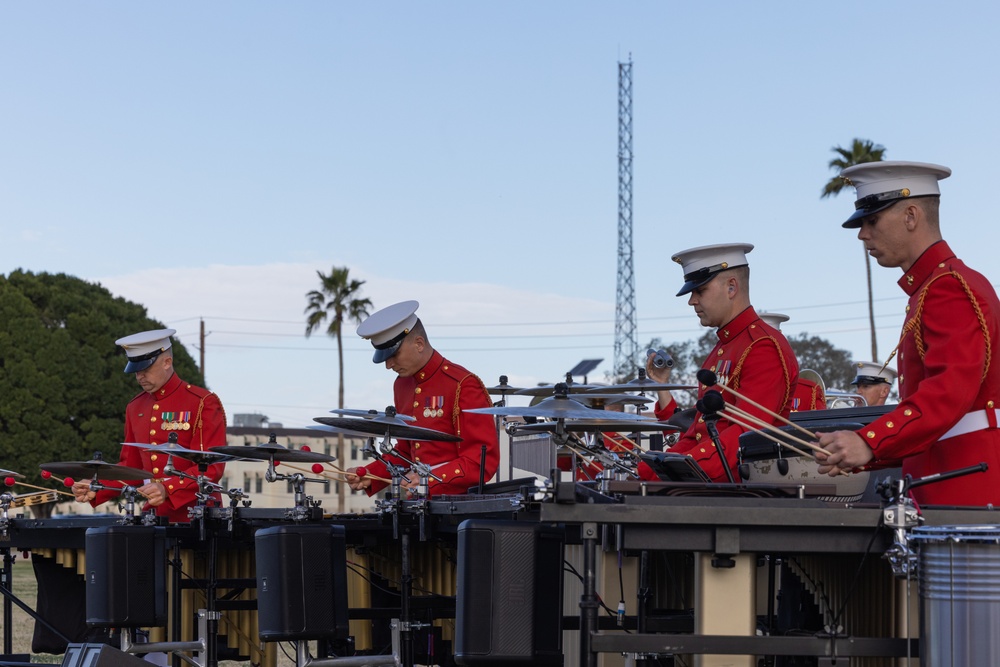 The Battle Color Detachment performs at MCAS Yuma