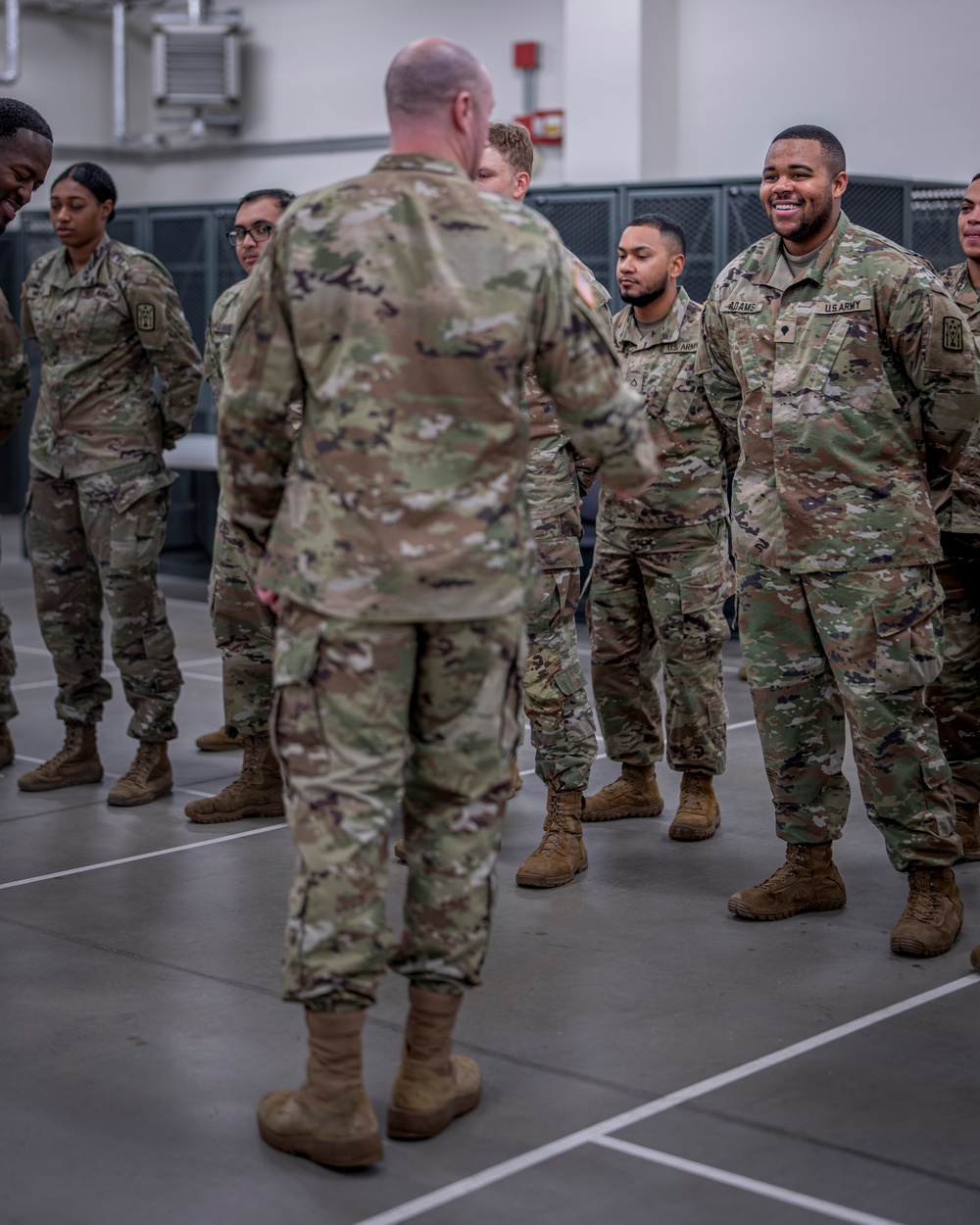 10th AAMDC command sergeant major visits Charlie Battery 1-57 ADA