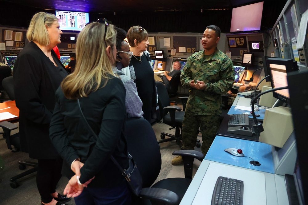 ommissioners from Pamlico and Craven Counties, North Carolina, toured Marine Corps Air Station Cherry Point and Fleet Readiness Center East to learn more about the installation and its current and future operations, Feb. 13, 2024.