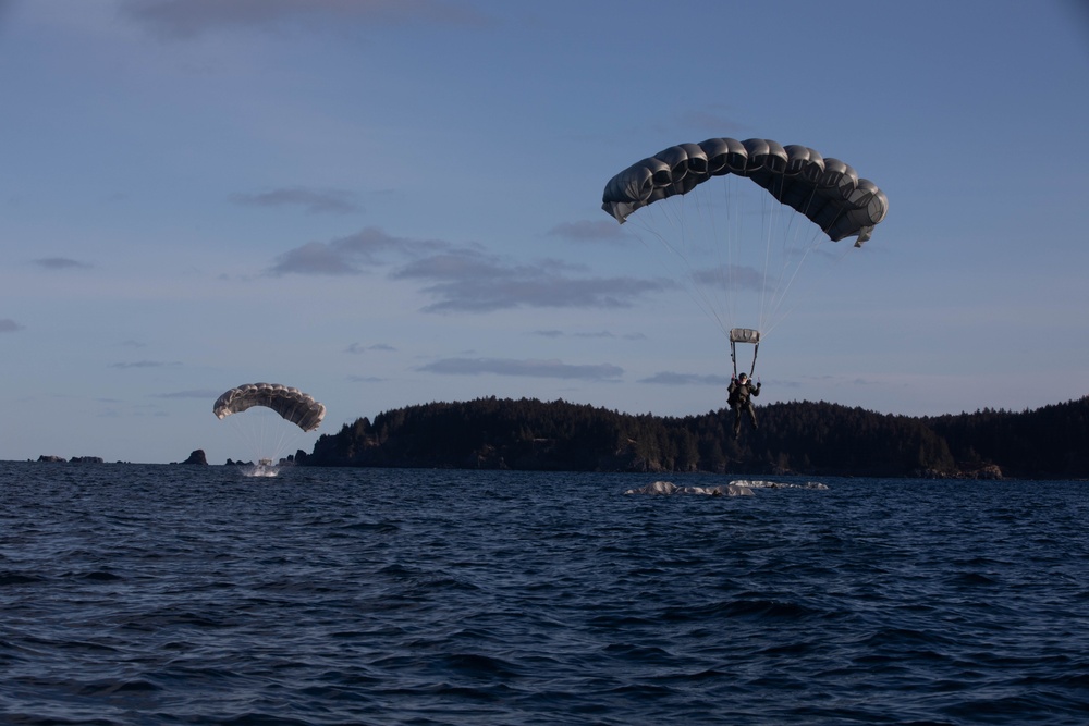 Navy SEALs Parachute into Arctic Waters