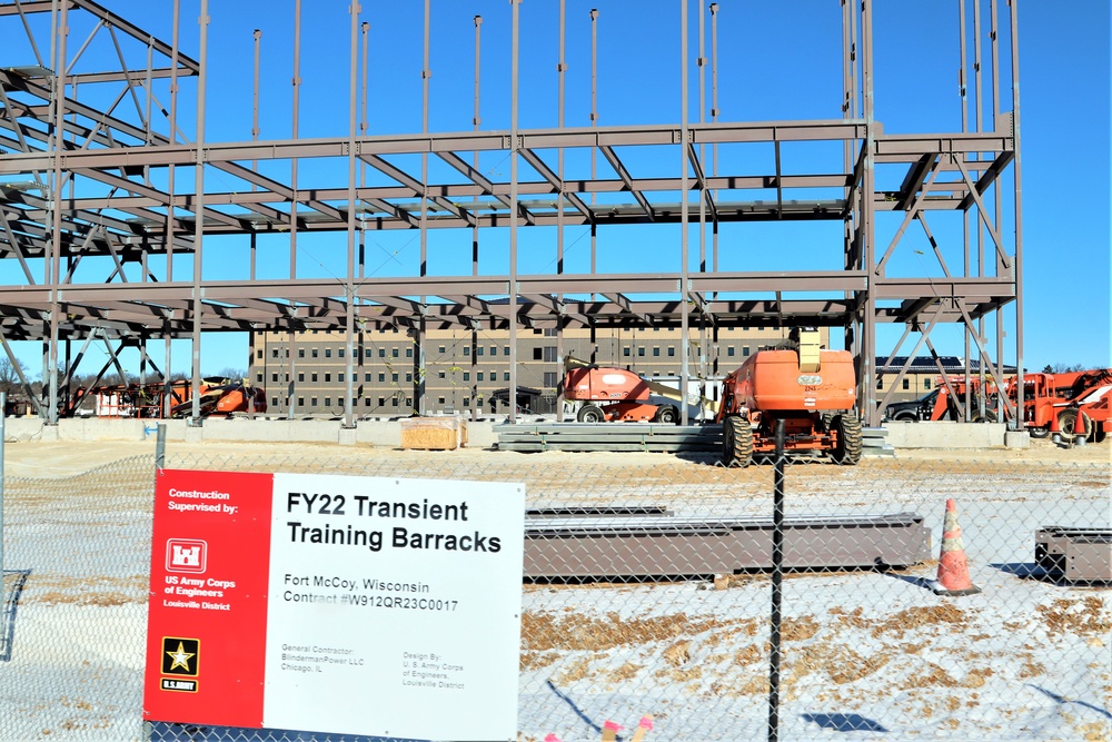 February 2024 barracks construction operations at Fort McCoy