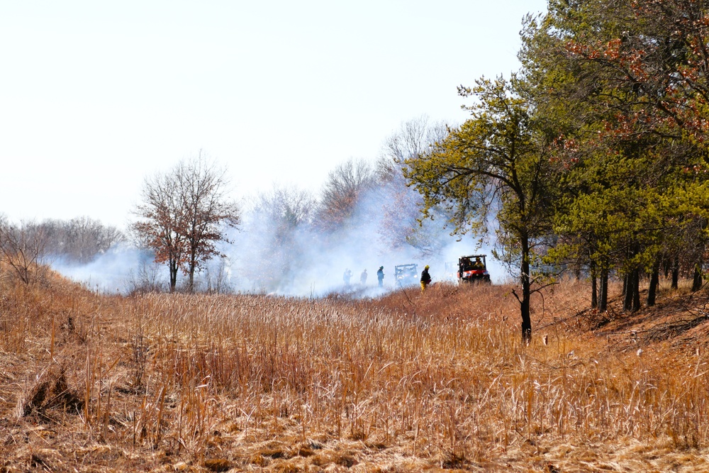Fort McCoy prescribed burn team holds their first prescribed burn of 2024