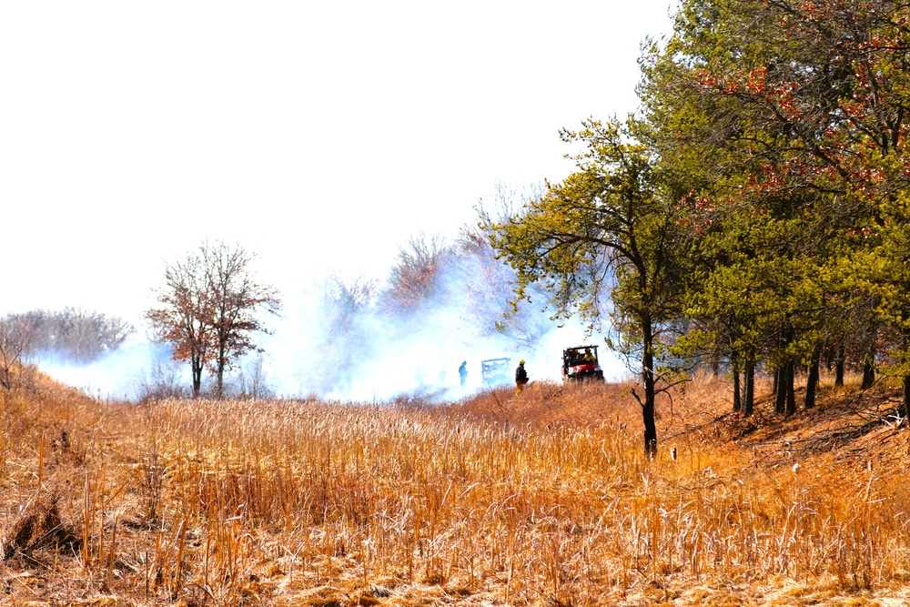 Fort McCoy prescribed burn team holds their first prescribed burn of 2024