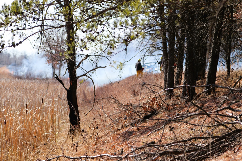 Fort McCoy prescribed burn team holds their first prescribed burn of 2024