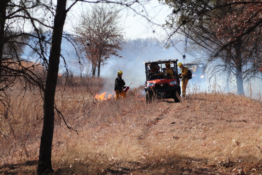 Fort McCoy prescribed burn team holds their first prescribed burn of 2024