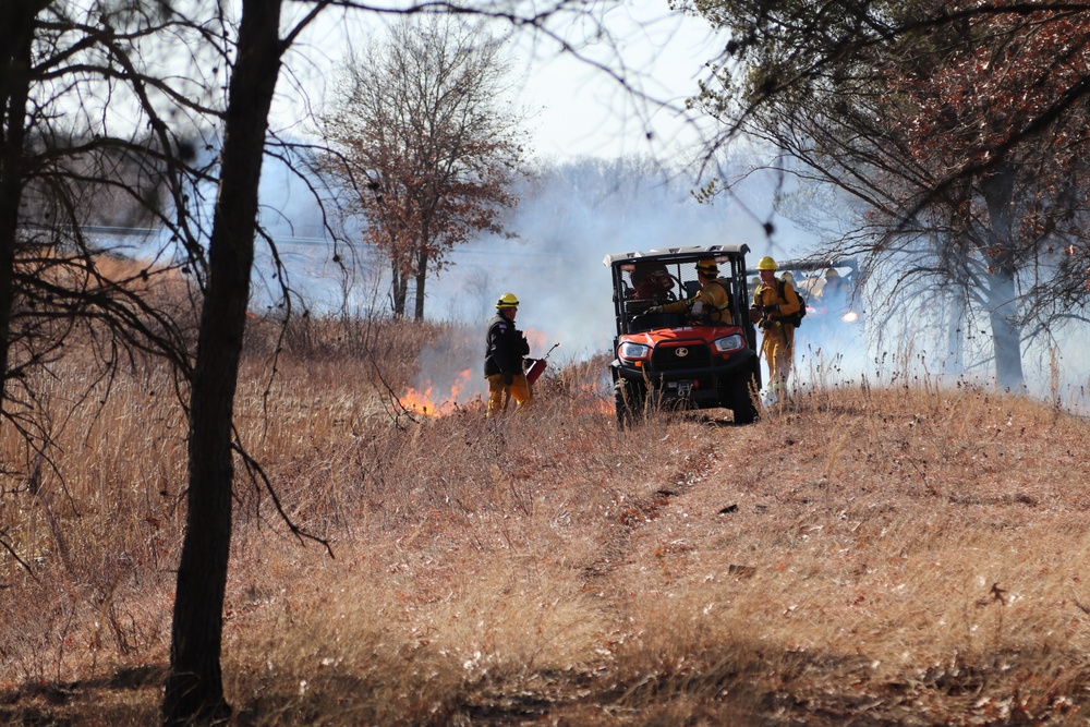 Fort McCoy prescribed burn team holds their first prescribed burn of 2024