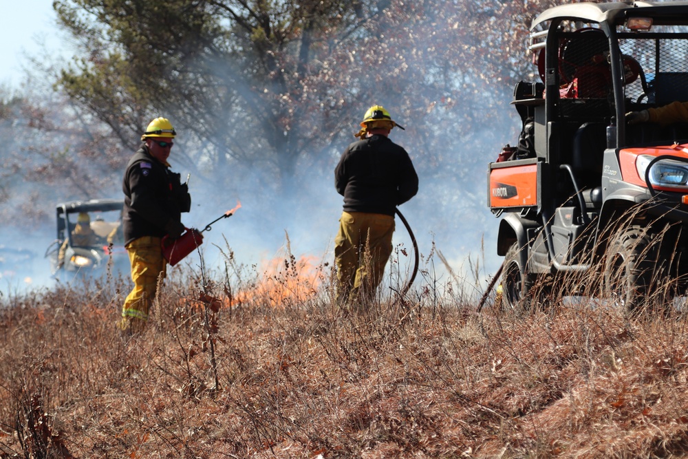 Fort McCoy prescribed burn team holds their first prescribed burn of 2024