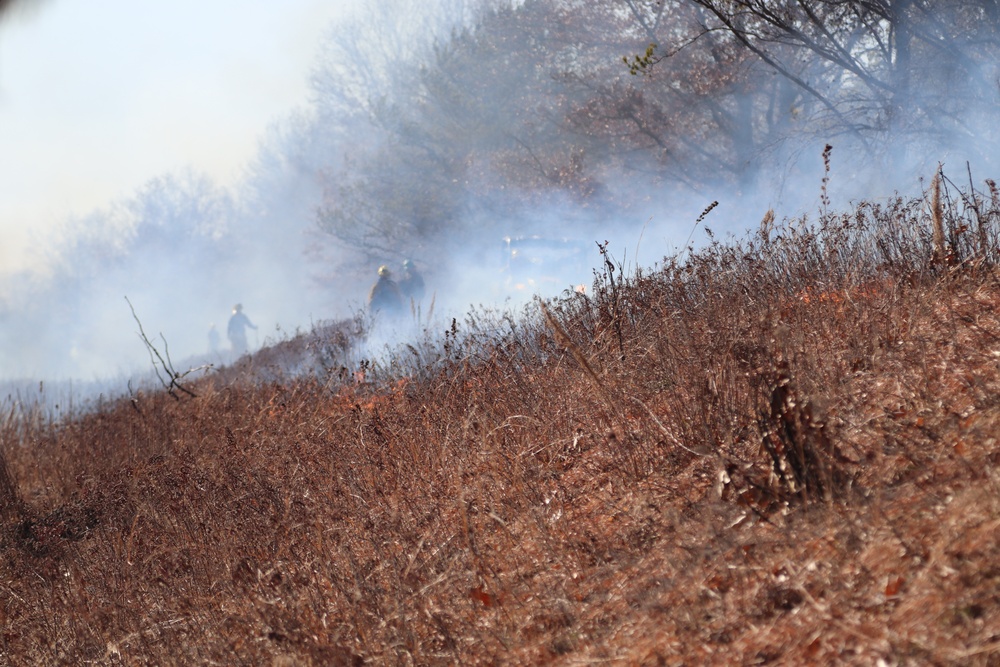 Fort McCoy prescribed burn team holds their first prescribed burn of 2024