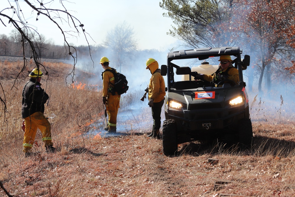 Fort McCoy prescribed burn team holds their first prescribed burn of 2024