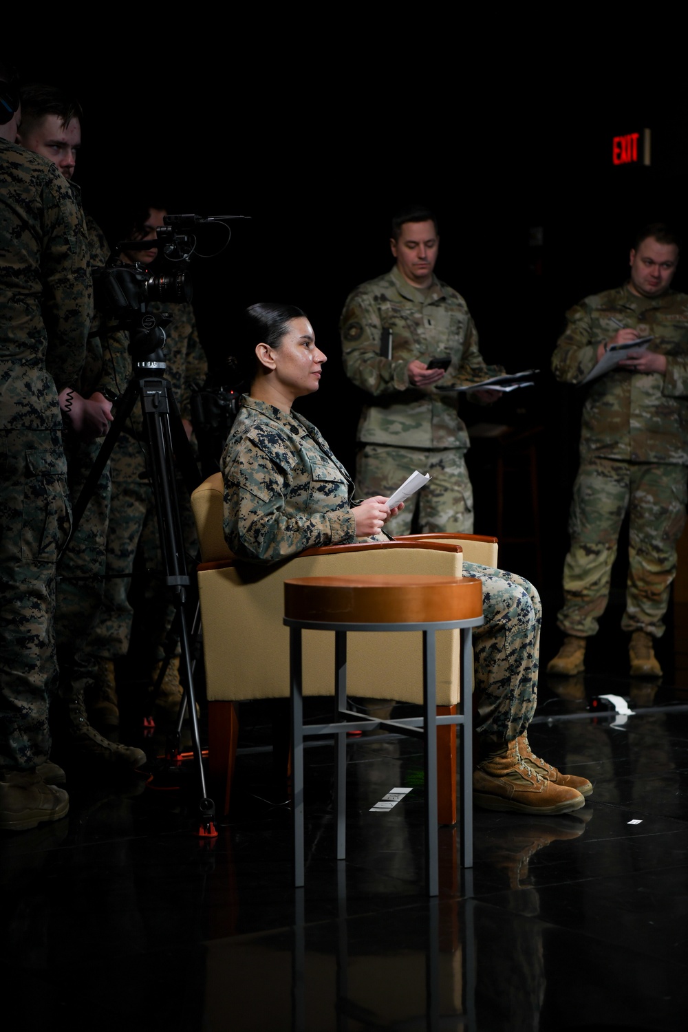 Maj. Gen. Lorna Mahlock Conducts Video Interview at DMA