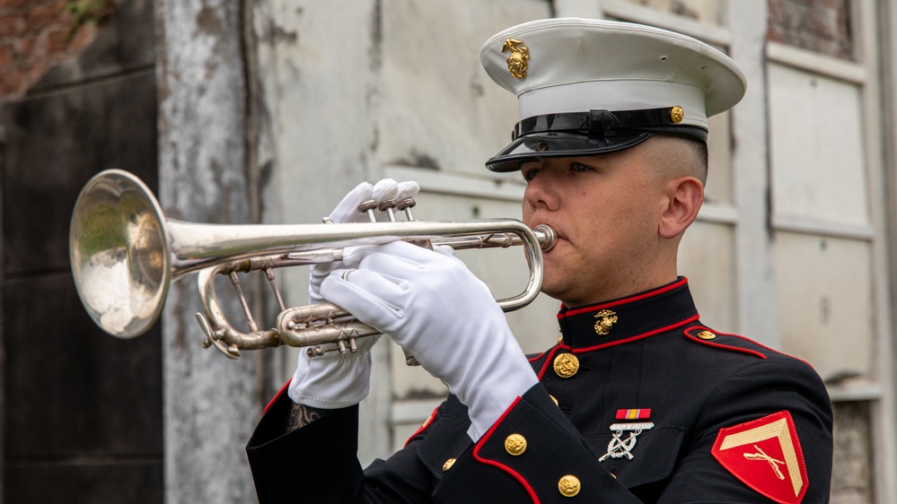 U.S. Marines pay proper respects to a fallen brother