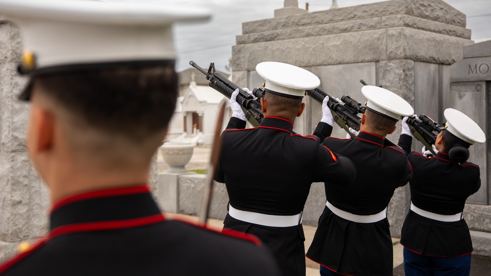 U.S. Marines pay proper respects to a fallen brother