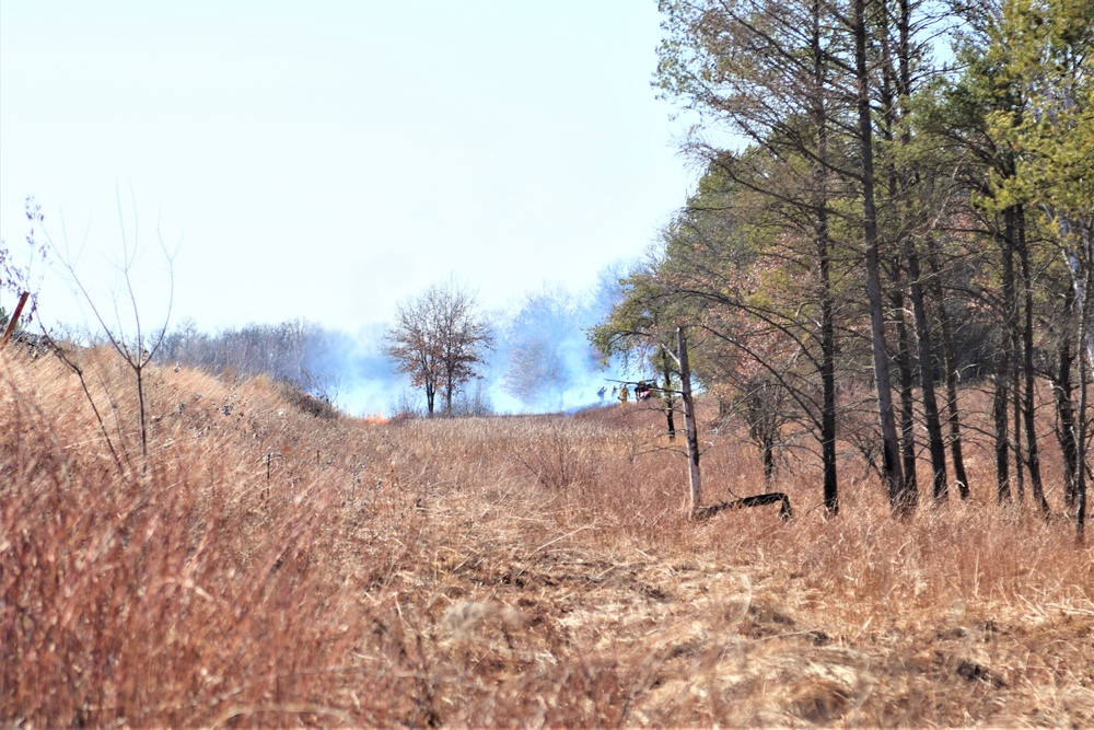 Fort McCoy prescribed burn team holds their first prescribed burn of 2024