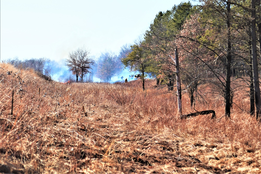 Fort McCoy prescribed burn team holds their first prescribed burn of 2024