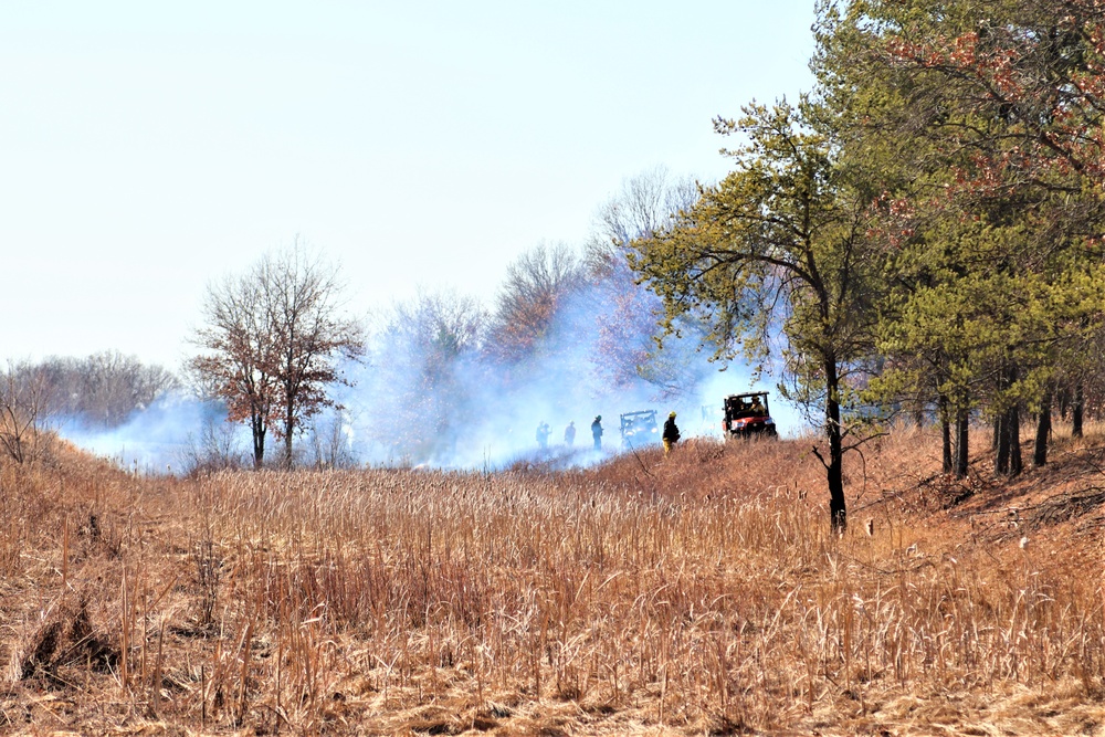 Fort McCoy prescribed burn team holds their first prescribed burn of 2024