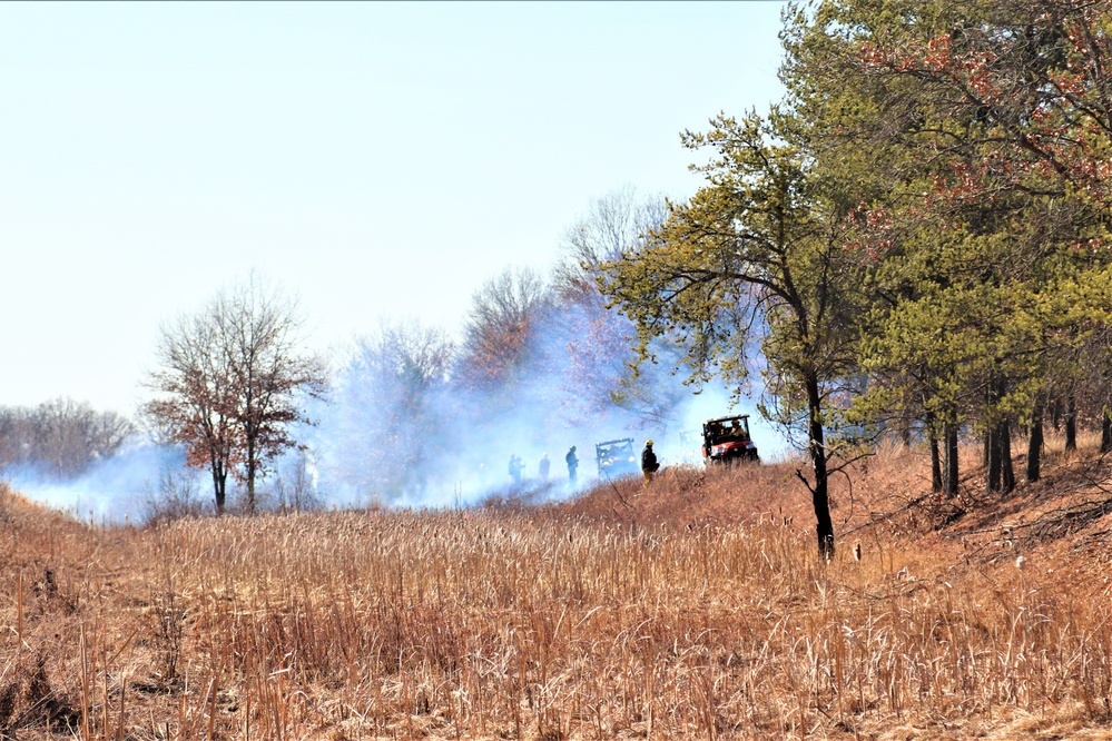 Fort McCoy prescribed burn team holds their first prescribed burn of 2024