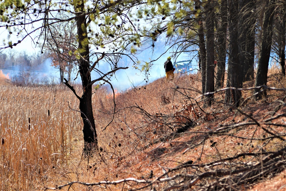 Fort McCoy prescribed burn team holds their first prescribed burn of 2024