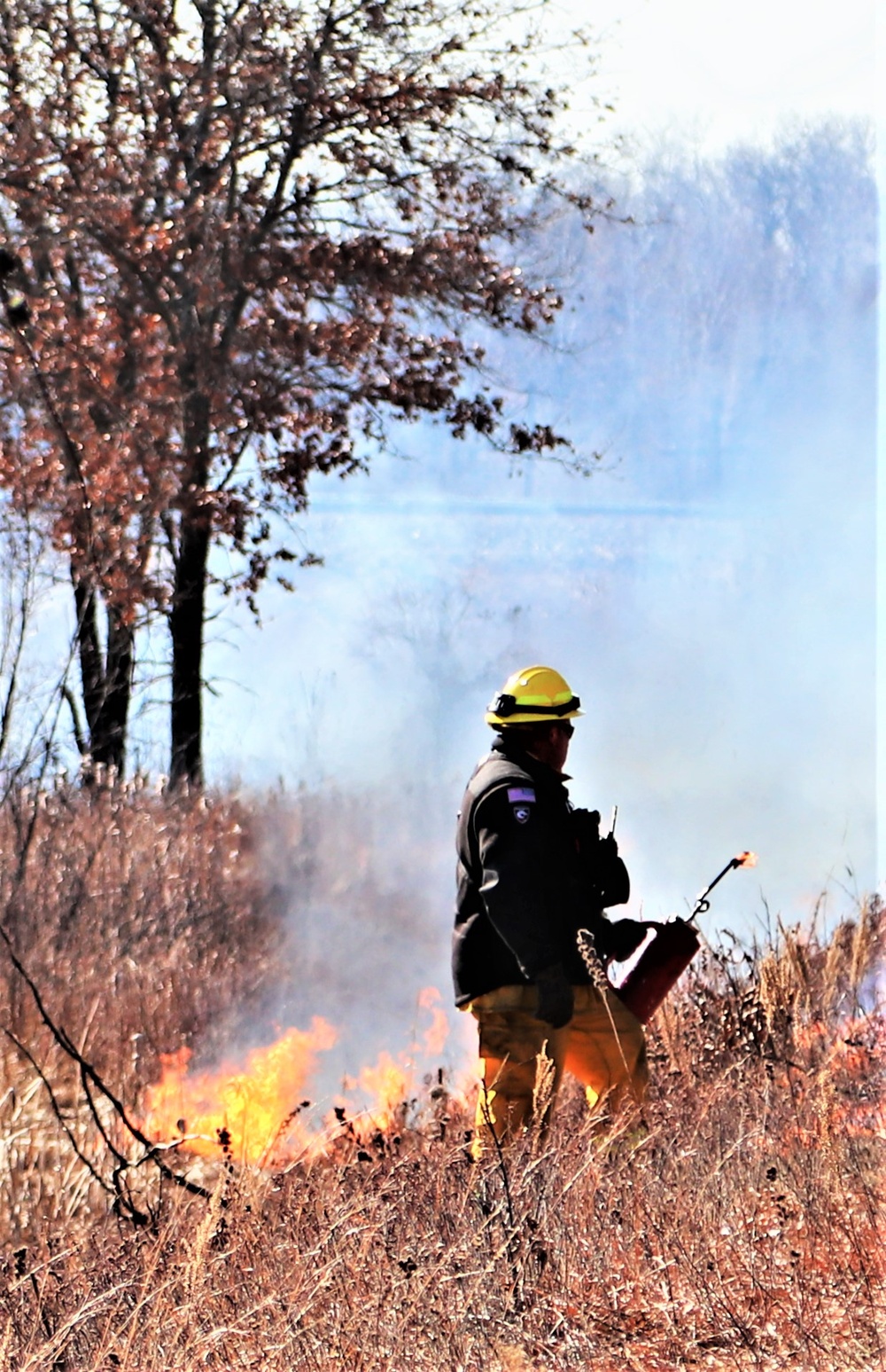 Fort McCoy prescribed burn team holds their first prescribed burn of 2024