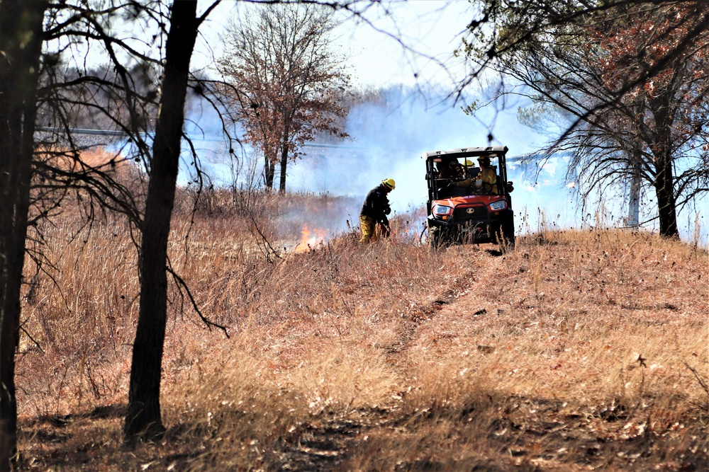 Fort McCoy prescribed burn team holds their first prescribed burn of 2024